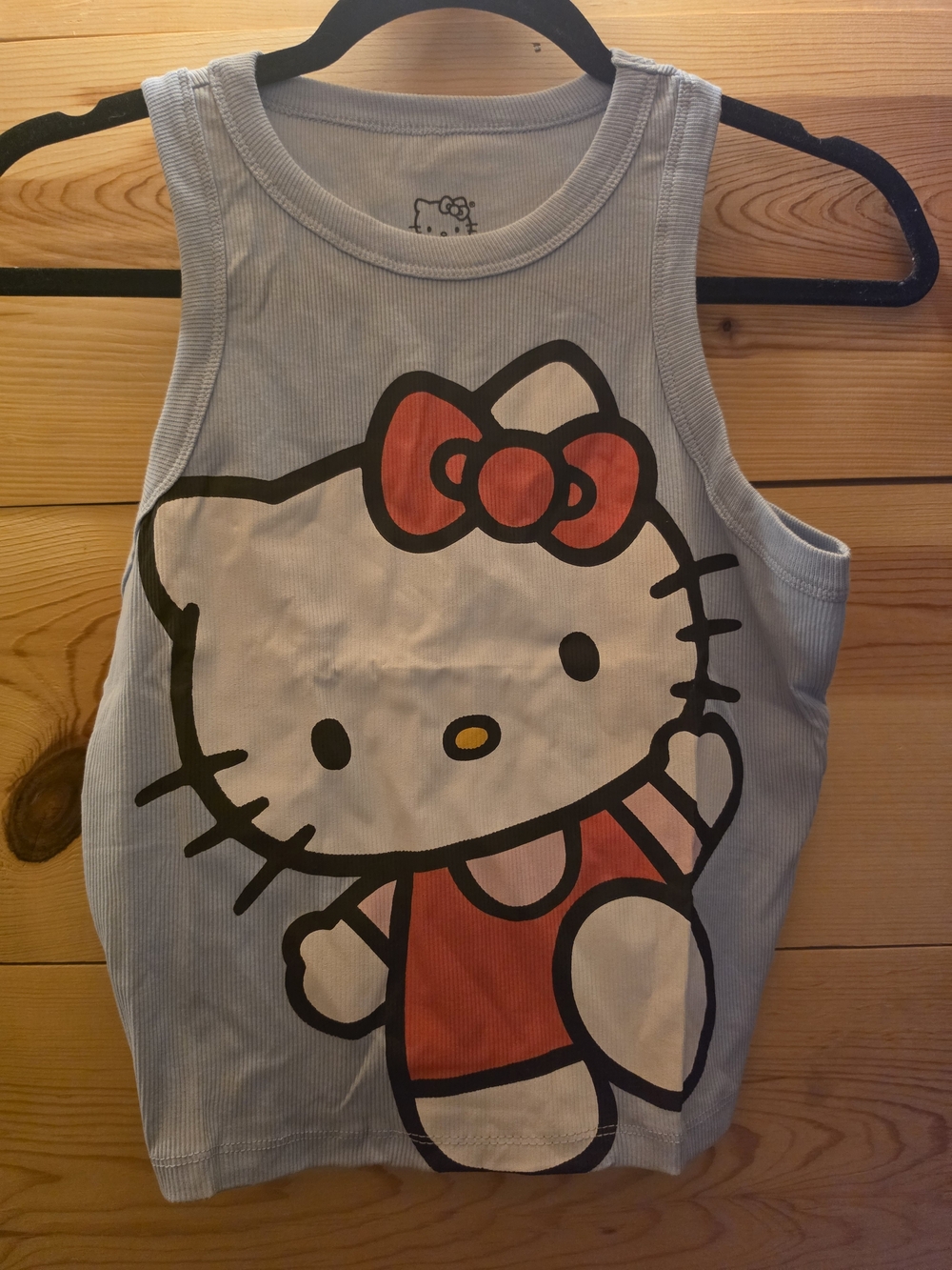 Hello Kitty Light Blue Tank Top with Red Bow